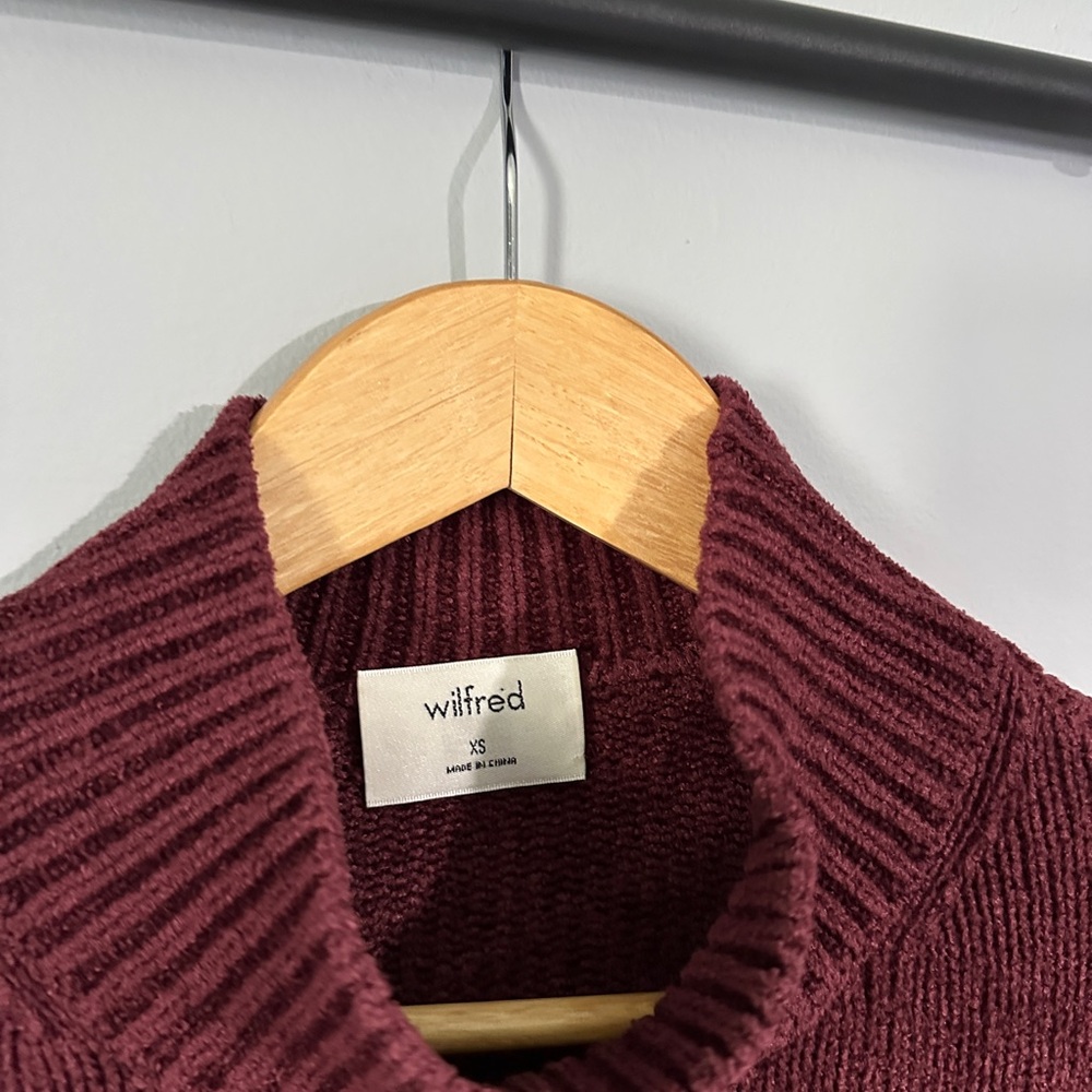 Wilfred Deep Red Ribbed Sweater - Picture 6 of 6